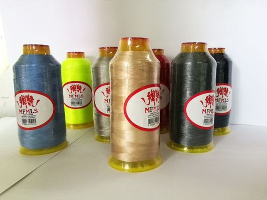 120D 100% poliester bordir benang 5000 meter per kerucut untuk bordir dan menjahit