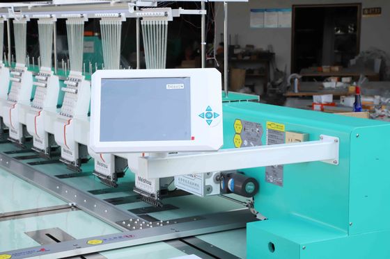 6 Warna Flat Embroidery Machine Multi Head Dengan Fungsi Trimmer Otomatis