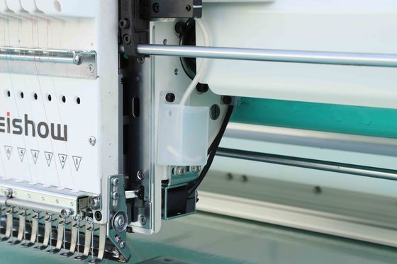 Flat Computerized High Speed Embroidery Machine Custom Dengan Kepala Kunci Motor 1200RPM
