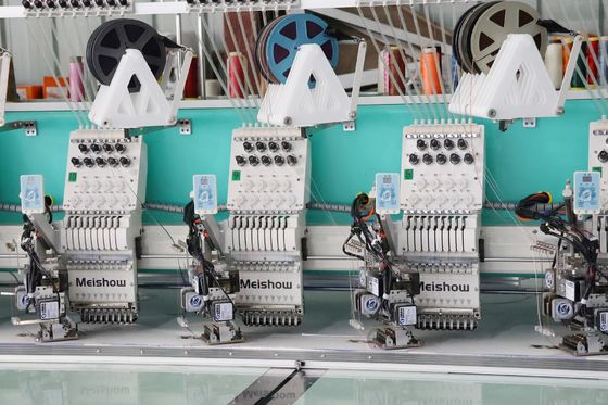 Perlindungan Terlalu Panas 6 Sequins Mesin Sulaman Multi Kepala 9 Jarum