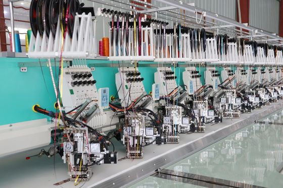 Mesin Sulaman Komputerisasi Profesional 12 Kepala Dengan Bingkai Aluminium