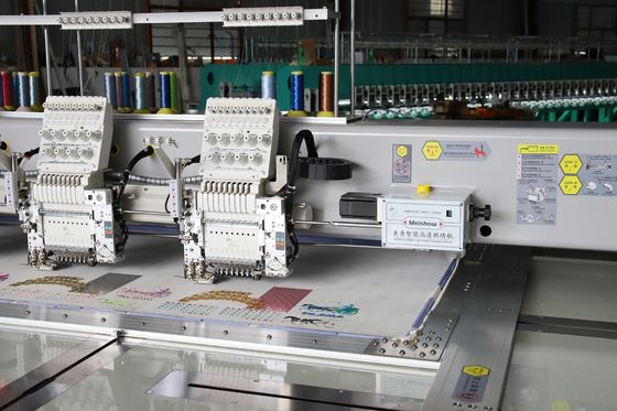 Mesin bordir multi-jarum Cording 6 Kepala Mesin bordir Sequin ganda