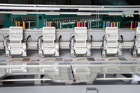 Mesin bordir multi-jarum Cording 6 Kepala Mesin bordir Sequin ganda