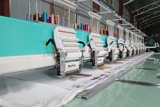 Kecepatan Tinggi 1200RPM Mesin Sulaman Sequin Tunggal 10 Kepala Dengan Bingkai Aluminium