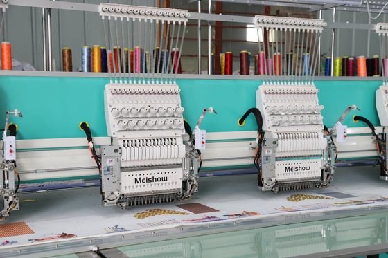 Kecepatan Tinggi 1200RPM Mesin Sulaman Sequin Tunggal 10 Kepala Dengan Bingkai Aluminium