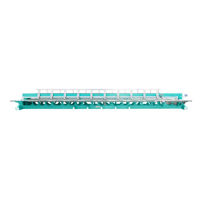 Flat Computerized High Speed Embroidery Machine Custom Dengan Kepala Kunci Motor 1200RPM